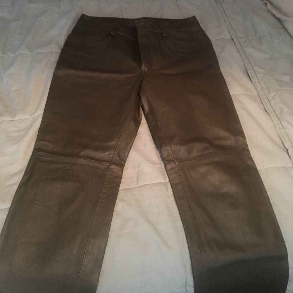 Leather Gap Bootcut Jeans Size 8