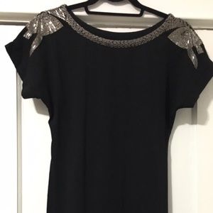 Black detailed dress