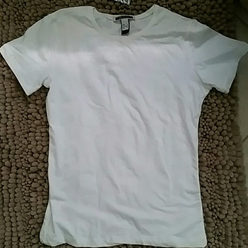 Mng basic white t shirt sz s