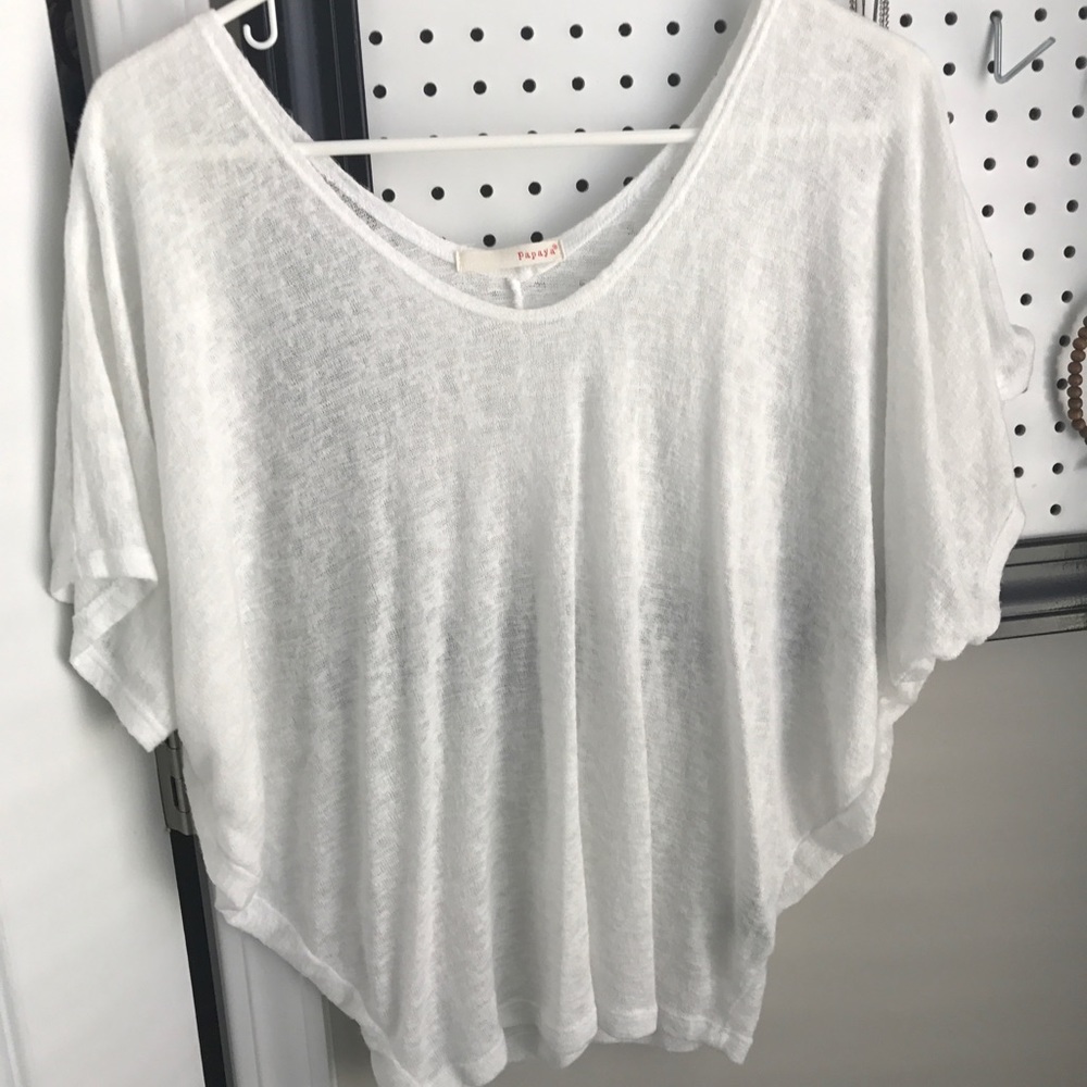 Papaya Cropped Short Sleeve Shirt