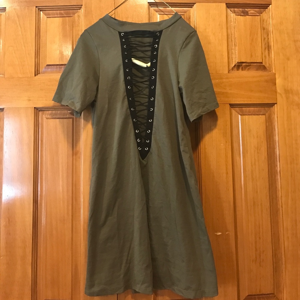 Lace up tee shirt