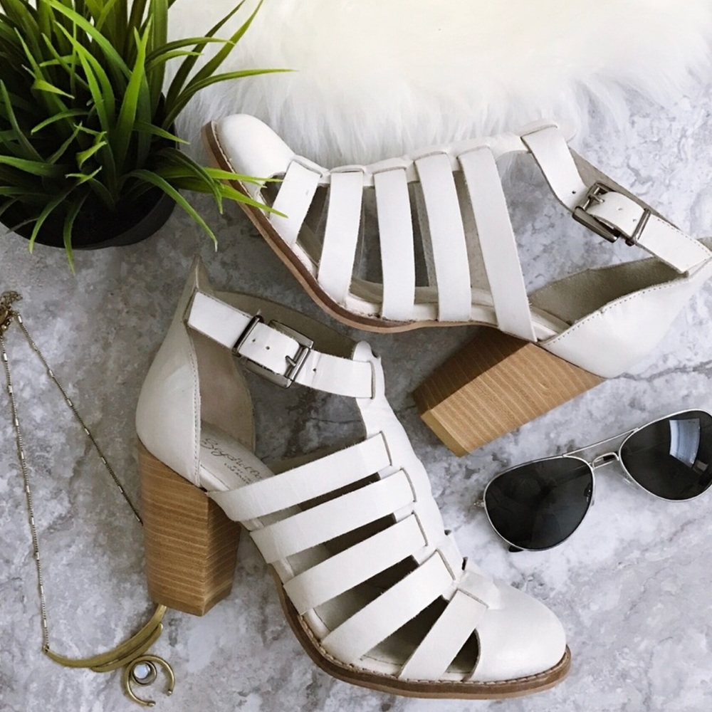 Seychelles Cage block heel shoes booties 9.5