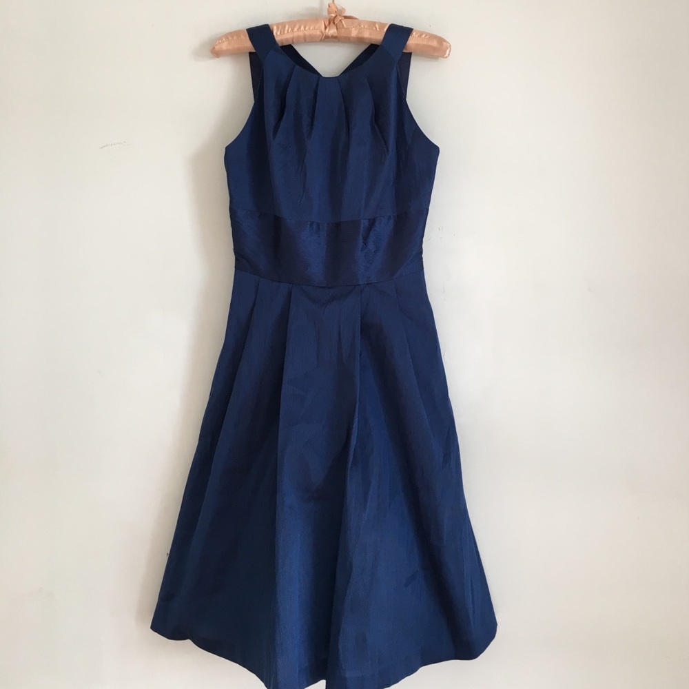 Blue dress with cris cross back