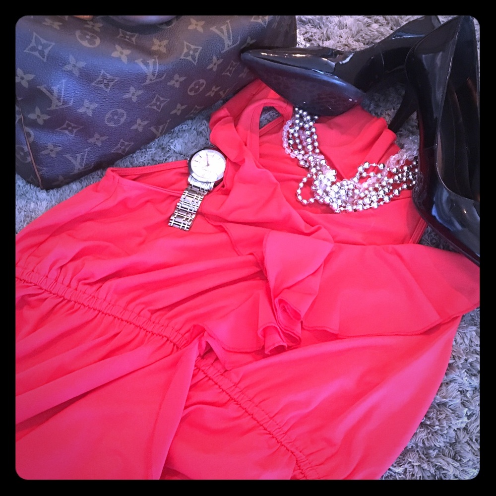 Gorgeous red ruffle dress
