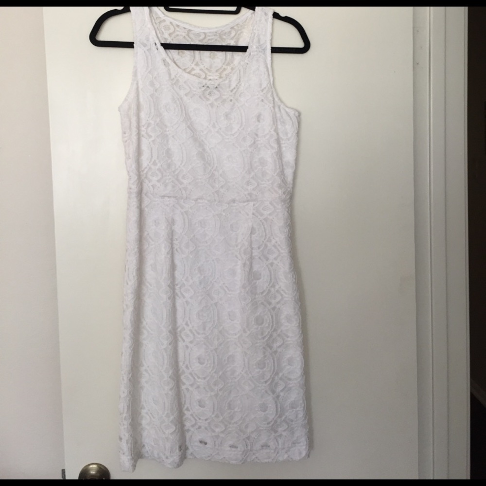 White Lace Banana Republic Dress