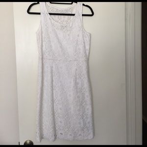 White Lace Banana Republic Dress
