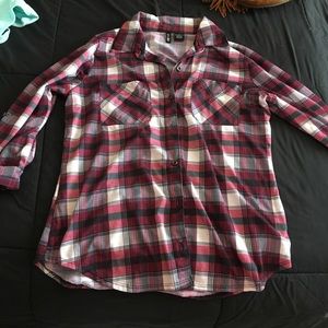Pink plaid shirt - light weight