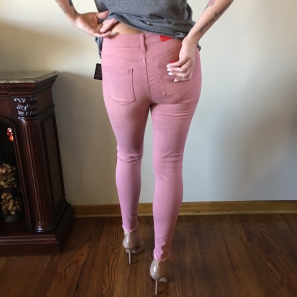 Rose mid-rise Frayed Hem Skinnies - Picture 3 of 4