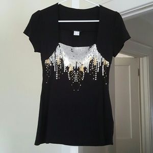 Venus short sleeve sequin tee
