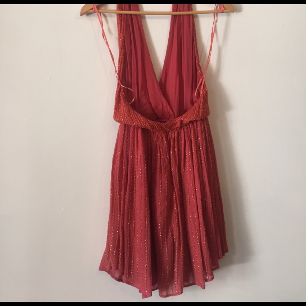Free People Beaded Dress coral be mine - Picture 5 of 8