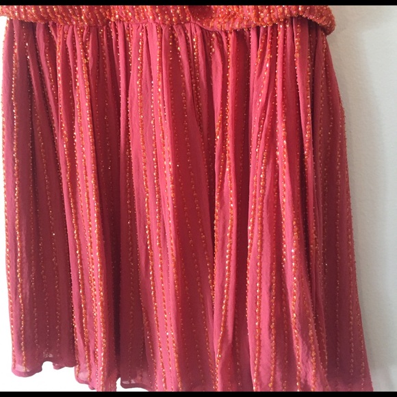 Free People Beaded Dress coral be mine - Picture 4 of 8