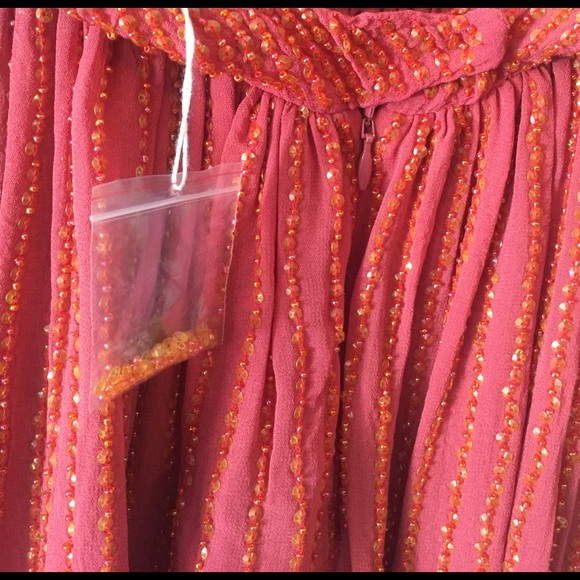 Free People Beaded Dress coral be mine - Picture 7 of 8