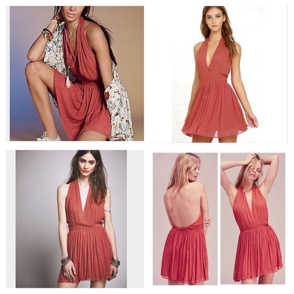 Free People Beaded Dress coral be mine - Picture 8 of 8