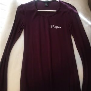 Proper Maroon Long Sleeve shirt
