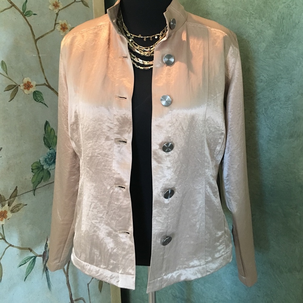 Chico's Size 2 Metallic Gold Jacket