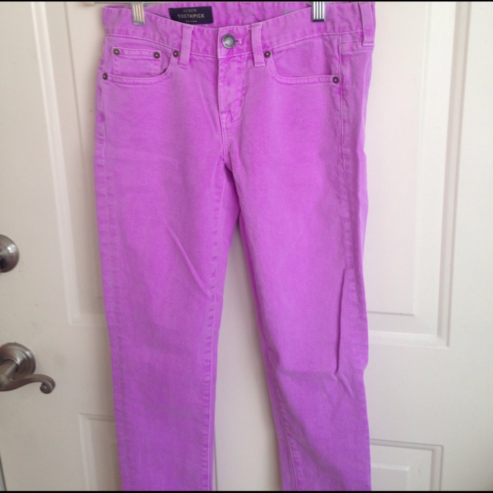 Fuscia Pink J. Crew Skinny Jeans