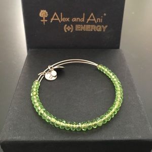 Alex &Ani Green Brillance Beaded Bangle