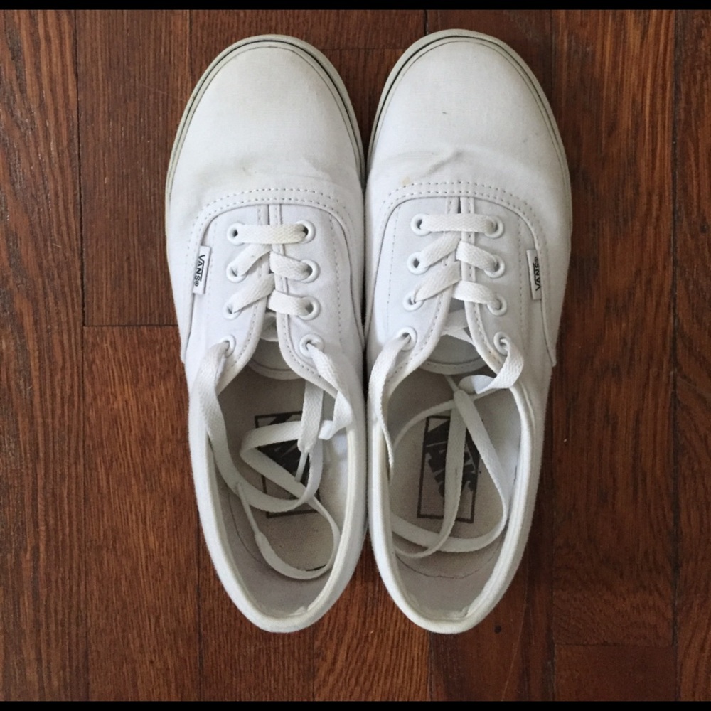Vans all white