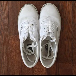 Vans all white