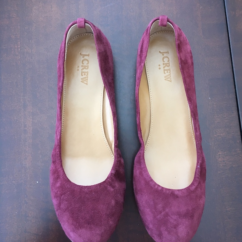 EUC J.Crew burgundy flats