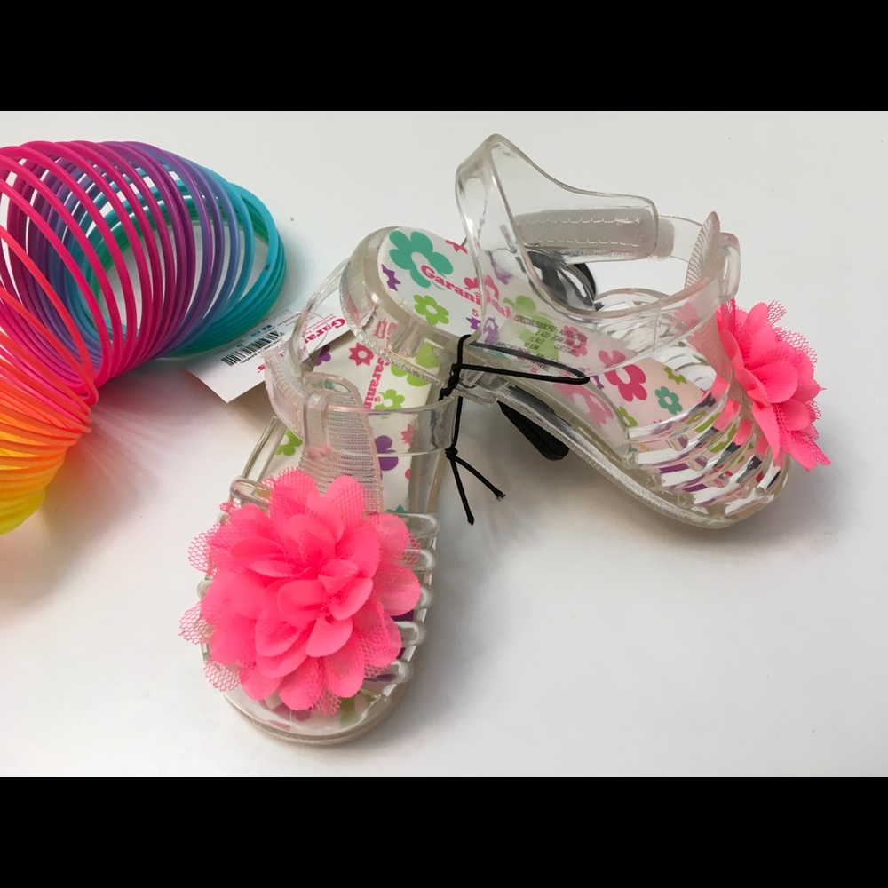 NWT Garanimals Jelly Shoes with Pink Flower