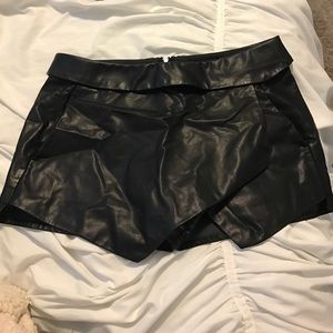 Talula envelope faux leather shorts