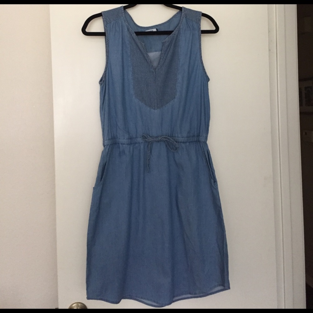 Kensie Striped Chambray Dress