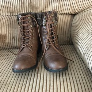 Brown Combat boots