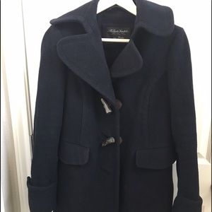 Classic All Saints Toggle 100% Wool Coat