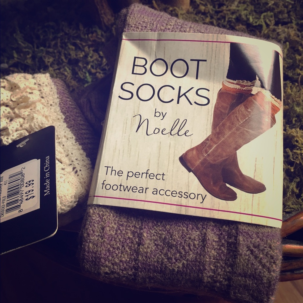 NWT boot socks! Knee high with buttons and lace