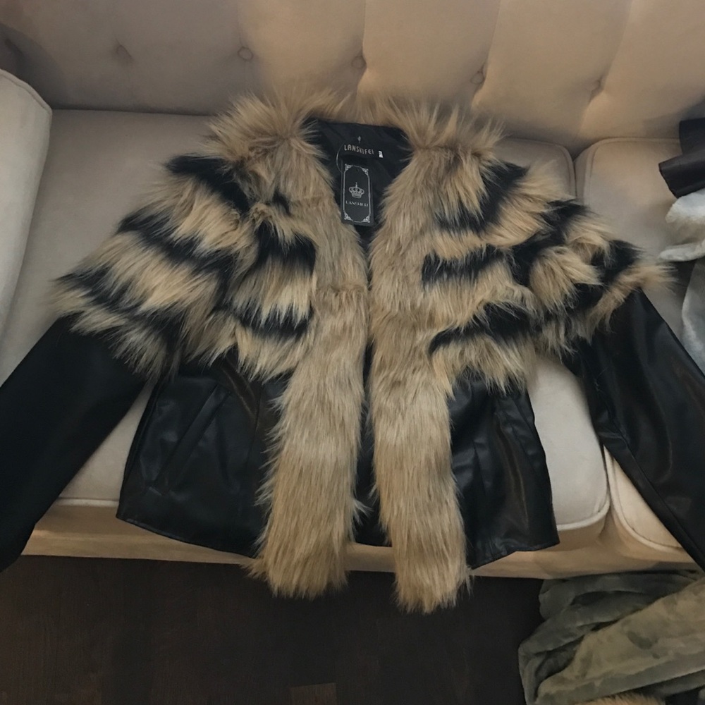 Brand new faux fur jacket