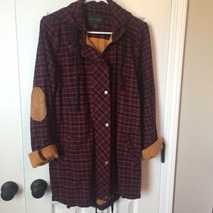Boutique Plaid Jacket w/ Elbow Patches