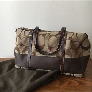 Coach Jacquard Barrel Bag