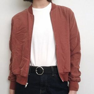 Amelia Bomber Jacket in Cocoa Bean