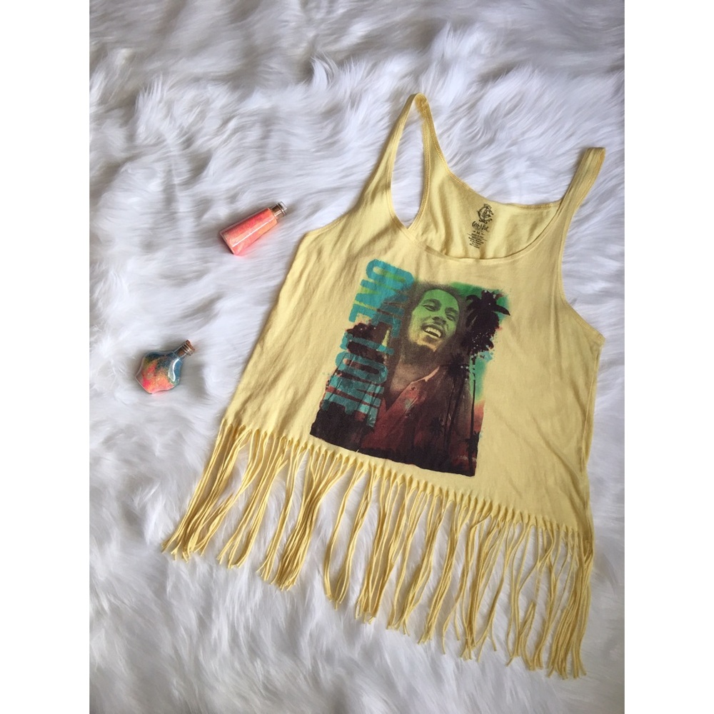 Bob Marley "One Love" Fringe Tank!
