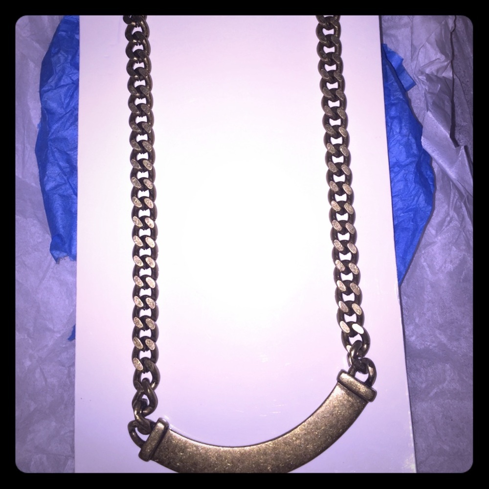 🔥Bronze heavy chain bar necklace🔥