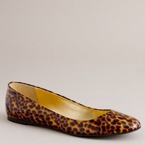 J Crew Metallic Leopard Flats