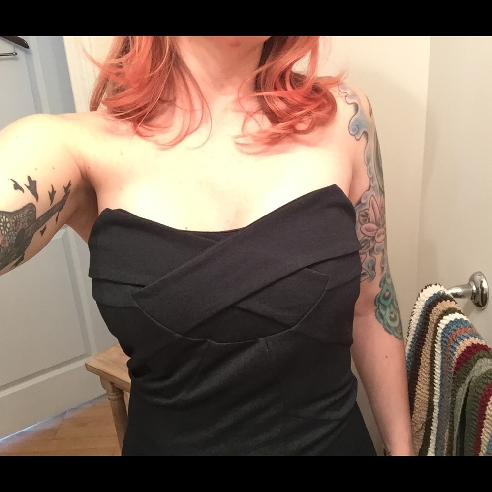 Forest Green Strapless Dress