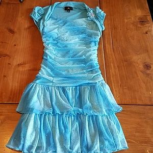 Blue sparkly formal dress