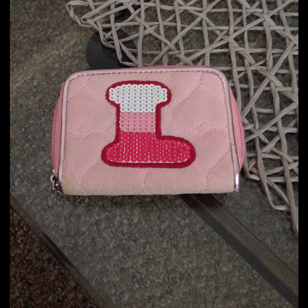 "Justice" wallet monogrammed with L