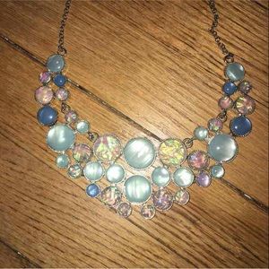 Blue statement necklace