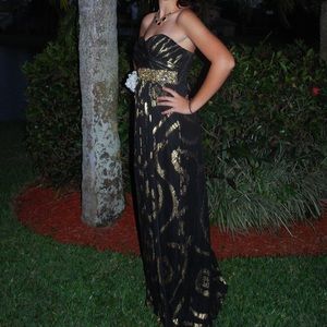 Black and Gold Prom gown