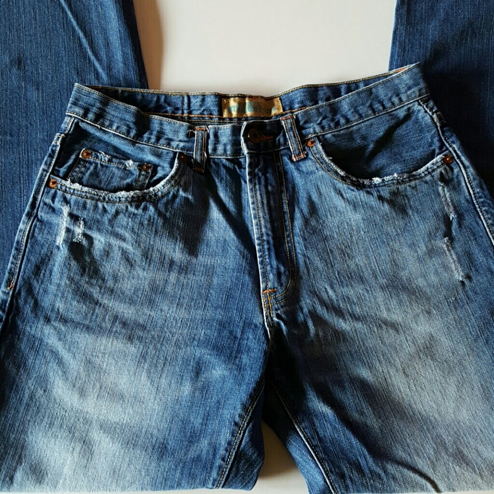 Old Navy's Straight-Cut Distressed BlueJeans