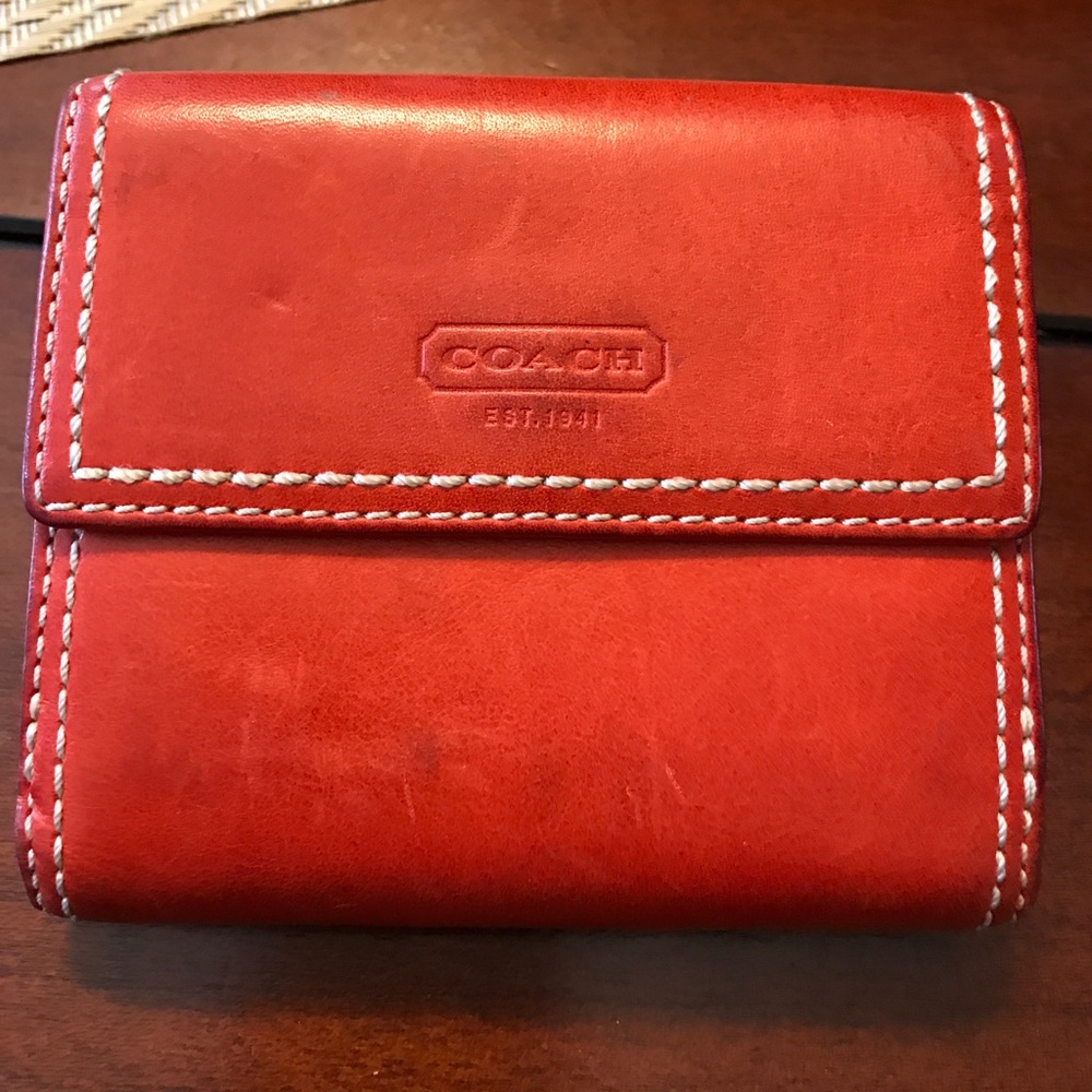 Orange Leather Wallet