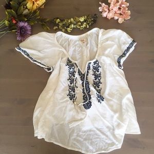 Embroidered Peasant Blouse