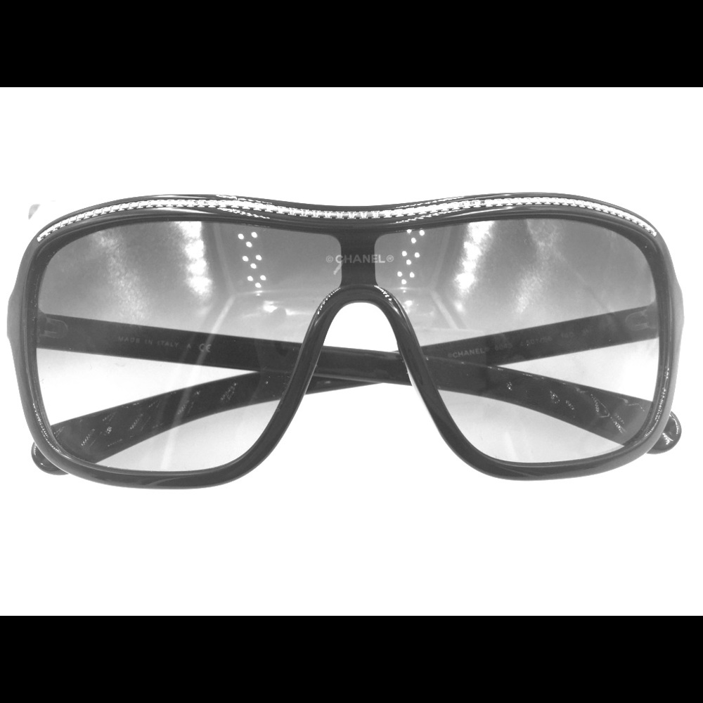 Chanel Sunglasses with Silver Embellishment