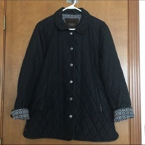 Coach Black Quilted Jacket Sz Medium