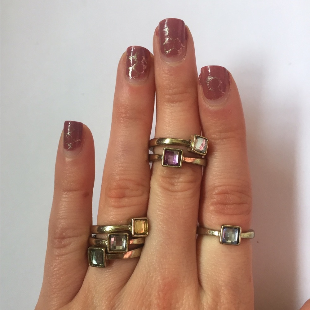 Pastel Ring Set