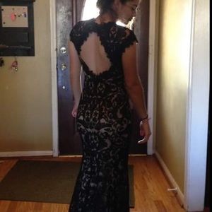 Prom Dress Lace Black