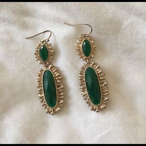 Emerald Green Statement Earrings